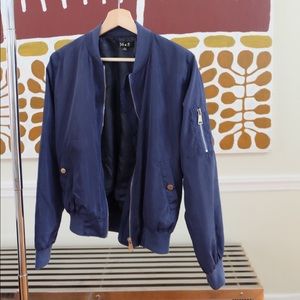 Blue bomber jacket